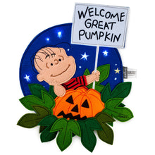Load image into Gallery viewer, Peanuts® Great Pumpkin 60th Anniversary Wall Décor With Light, 11.5"
