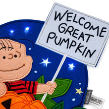 Load image into Gallery viewer, Peanuts® Great Pumpkin 60th Anniversary Wall Décor With Light, 11.5"
