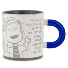 Load image into Gallery viewer, Peanuts® Linus Nativity Speech Speckled Mug, 16 oz.
