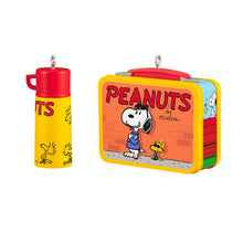 Load image into Gallery viewer, Mini The Peanuts® Gang Lunchbox Set Ornaments, Set of 2
