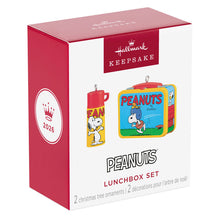 Load image into Gallery viewer, Mini The Peanuts® Gang Lunchbox Set Ornaments, Set of 2
