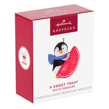 Load image into Gallery viewer, Mini Petite Penguins A Sweet Treat Ornament, 1"
