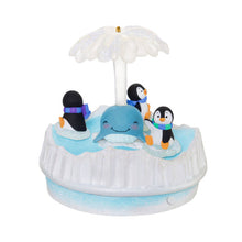 Load image into Gallery viewer, Playful Penguins Musical Ornament With Light and Motion
