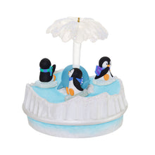 Load image into Gallery viewer, Playful Penguins Musical Ornament With Light and Motion
