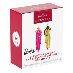 Mini Superstar Barbie™ and Superstar Christie™ Ornaments, Set of 2