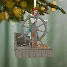 Load image into Gallery viewer, Disney Pirates of the Caribbean Collection Helmsman Skeleton Ornament With Light and Sound - Hallmark Timmins
