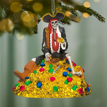 Load image into Gallery viewer, Disney Pirates of the Caribbean Collection Treasure Skeleton Ornament With Light and Sound - Hallmark Timmins
