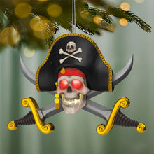 Load image into Gallery viewer, Disney Pirates of the Caribbean Collection The Talking Skull Ornament With Light and Sound - Hallmark Timmins
