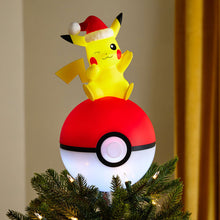 Load image into Gallery viewer, Pokémon Holiday Pikachu Tree Topper With Light, 13.5"
