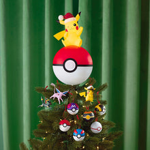 Load image into Gallery viewer, Pokémon Holiday Pikachu Tree Topper With Light, 13.5"
