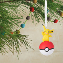 Load image into Gallery viewer, Pokémon Pikachu on Poké Ball Hallmark Ornament
