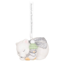 Load image into Gallery viewer, 25th Anniversary Snowball and Tuxedo Porcelain Ornament
