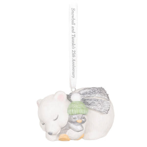 25th Anniversary Snowball and Tuxedo Porcelain Ornament