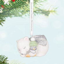 Load image into Gallery viewer, 25th Anniversary Snowball and Tuxedo Porcelain Ornament
