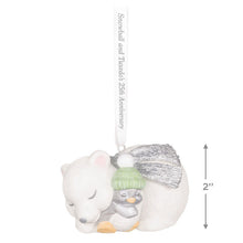 Load image into Gallery viewer, 25th Anniversary Snowball and Tuxedo Porcelain Ornament
