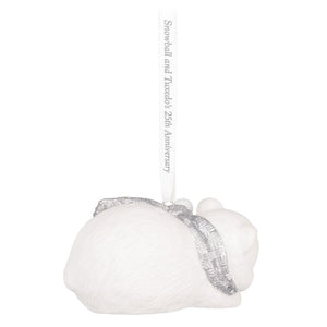25th Anniversary Snowball and Tuxedo Porcelain Ornament