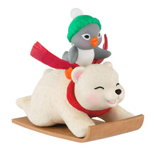 Load image into Gallery viewer, Snowball and Tuxedo Sledding Sidekicks Ornament
