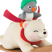 Load image into Gallery viewer, Snowball and Tuxedo Sledding Sidekicks Ornament
