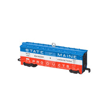 Load image into Gallery viewer, Lionel® Bangor &amp; Aroostook State of Maine Boxcar Metal Ornament
