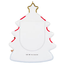Load image into Gallery viewer, Baby&#39;s First Christmas Red and White Tree 2025 Photo Frame Ornament
