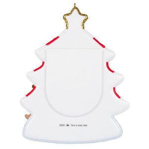 Baby's First Christmas Red and White Tree 2025 Photo Frame Ornament