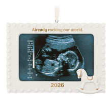 Load image into Gallery viewer, Already Rocking Our World 2026 Photo Frame Porcelain Ornament
