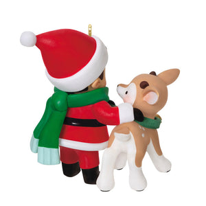 Young Santa Ornament