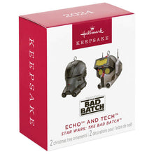 Load image into Gallery viewer, Mini Star Wars: The Bad Batch™ Echo™ and Tech™ Ornaments, Set of 2
