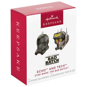 Mini Star Wars: The Bad Batch™ Echo™ and Tech™ Ornaments, Set of 2