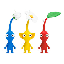 Load image into Gallery viewer, Nintendo Pikmin™ Red, Yellow, and Blue Pikmin Ornaments, Set of 3
