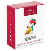 Load image into Gallery viewer, Mini Peanuts® Winter Fun With Snoopy Ornament, 1.02&quot;
