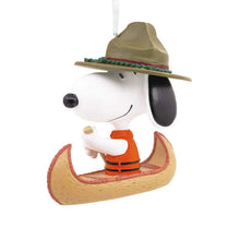 Load image into Gallery viewer, Peanuts® Snoopy in Canoe Hallmark Ornament
