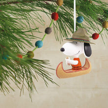 Load image into Gallery viewer, Peanuts® Snoopy in Canoe Hallmark Ornament
