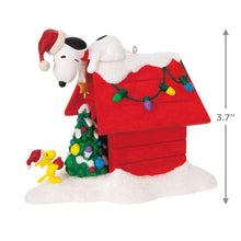 Load image into Gallery viewer, The Peanuts® Gang Deck the Doghouse Musical Ornament With Light
