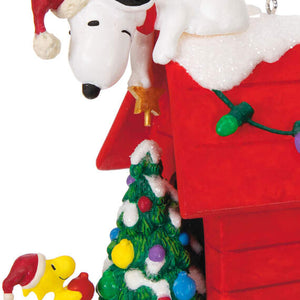 The Peanuts® Gang Deck the Doghouse Musical Ornament With Light