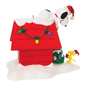 The Peanuts® Gang Deck the Doghouse Musical Ornament With Light