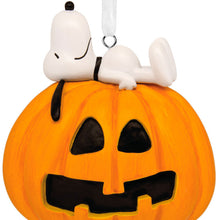 Load image into Gallery viewer, Peanuts® Snoopy on Jack-o'-Lantern Hallmark Ornament
