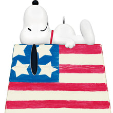 Load image into Gallery viewer, The Peanuts® Gang Patriotic Snoopy Ornament
