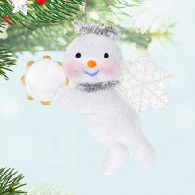 Load image into Gallery viewer, Snow Angel With Tambourine Ornament
