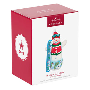 Snowtop Lodge Ollie U. Halfpipe Porcelain Ornament