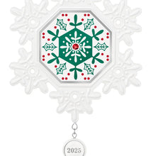 Load image into Gallery viewer, Snowflake 2025 Porcelain Ornament
