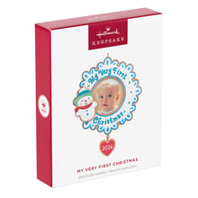 Load image into Gallery viewer, My Very First Christmas 2026 Photo Frame Ornament
