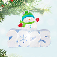 Load image into Gallery viewer, Mini A Snowy 2025 Ornament With Light, 1.25&quot;
