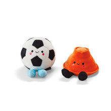 Load image into Gallery viewer, Better Together Soccer Ball and Orange Cone Magnetic Plush Pair, 5" H - Hallmark Timmins
