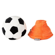 Load image into Gallery viewer, Better Together Soccer Ball and Orange Cone Magnetic Plush Pair, 5" H - Hallmark Timmins
