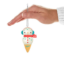 Load image into Gallery viewer, Son Snowman Ice Cream Cone 2024 Ornament
