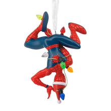 Load image into Gallery viewer, Marvel Spider-Man Hanging From Lights Hallmark Ornament

