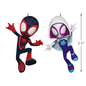 Marvel Spidey and His Amazing Friends Spin and Ghost-Spider Ornaments, Set of 2