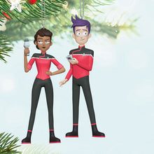 Load image into Gallery viewer, Star Trek™: Lower Decks Ensigns Beckett Mariner and Bradward Boimler Ornaments, Set of 2
