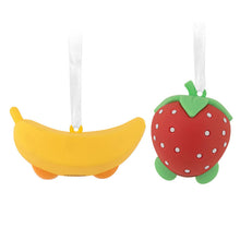 Load image into Gallery viewer, Better Together Strawberry and Banana Magnetic Hallmark Ornaments, Set of 2
